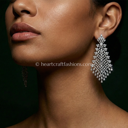 Cascading Crystal Vine Earrings