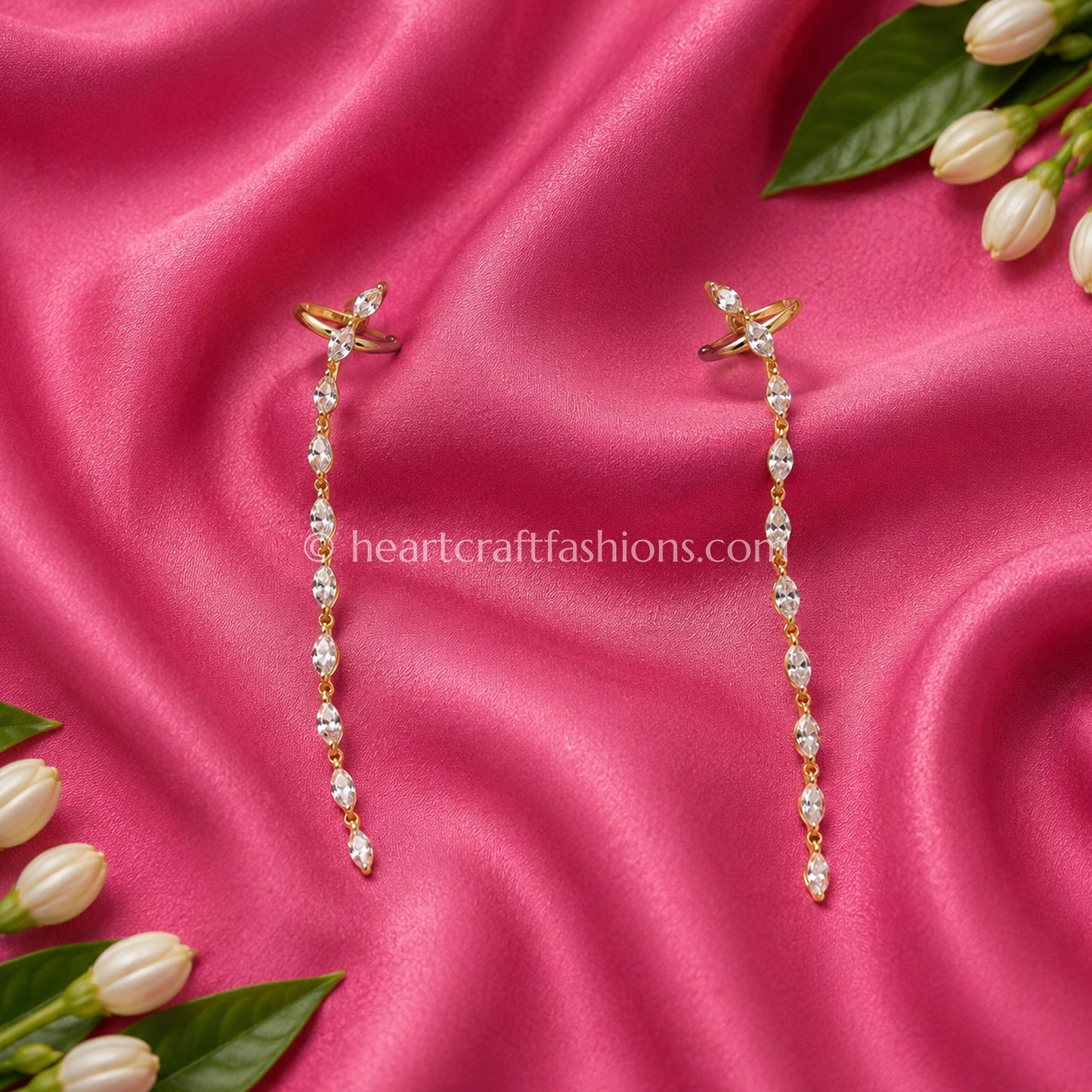 Cascading Marquise Zircon Gold-Plated Ear Cuff
