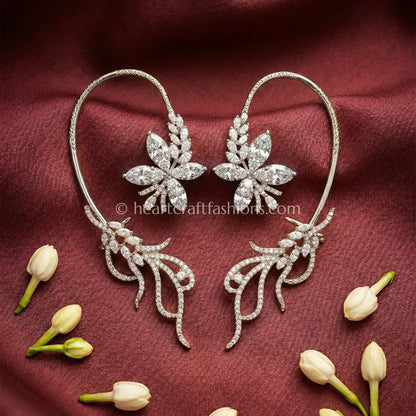 Celeste Bloom White Zircon Ear Cuff