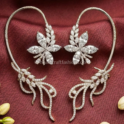 Celeste Bloom White Zircon Ear Cuff