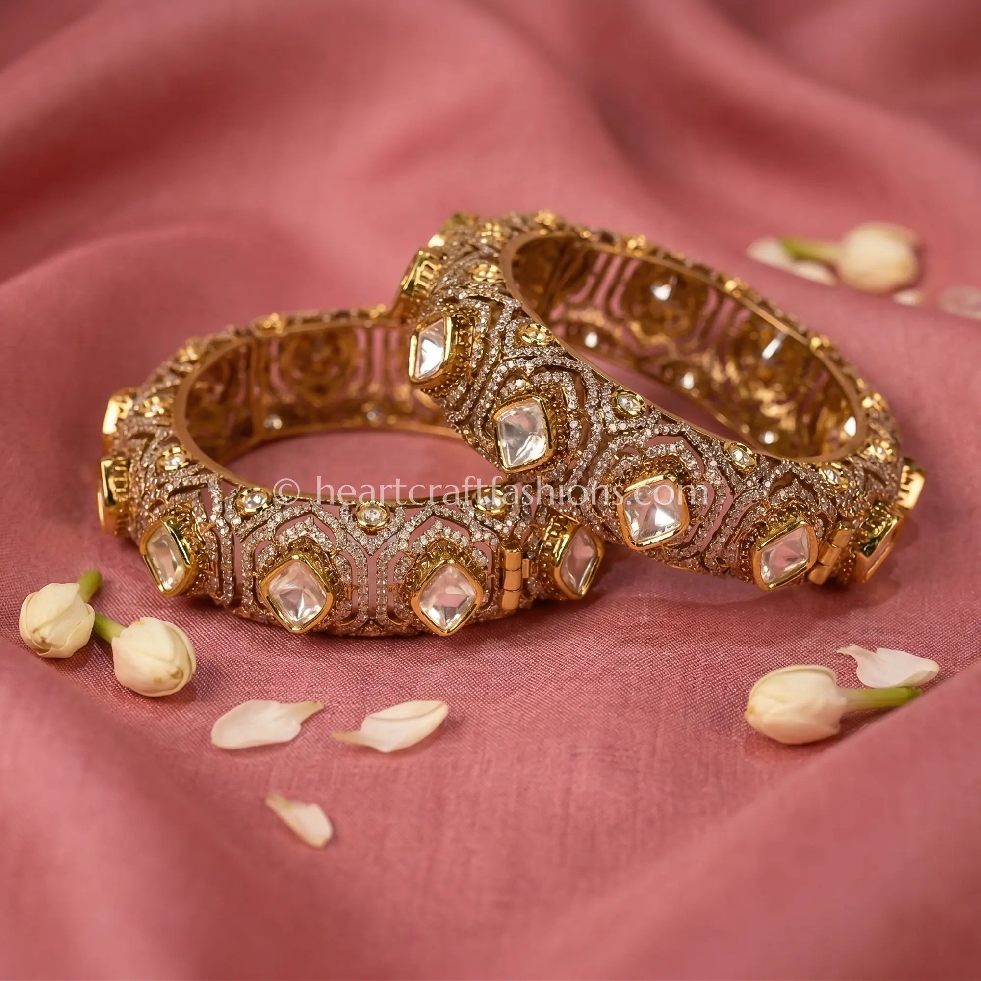 Champagne Gold Uncut Sunehri Kundan Patla