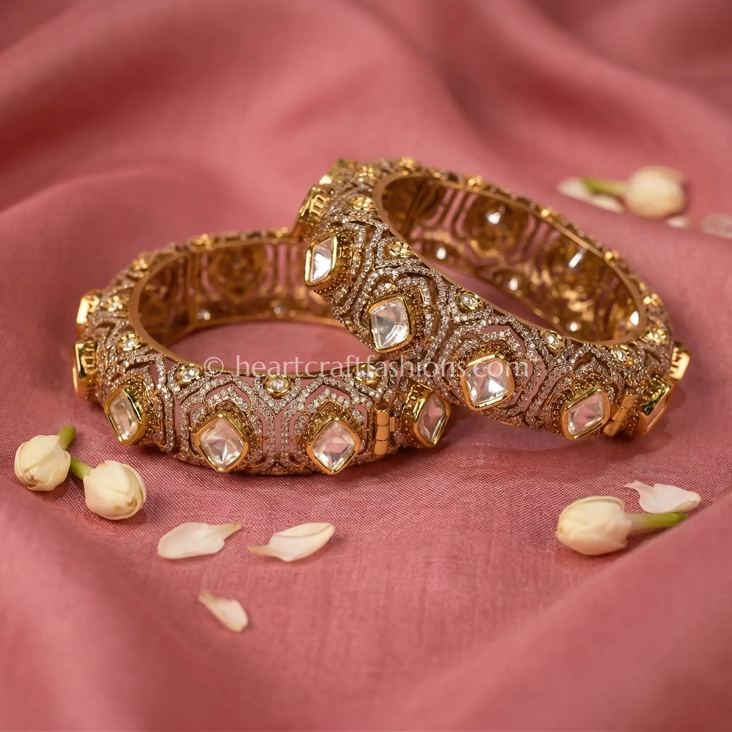 Champagne Gold Uncut Sunehri Kundan Patla