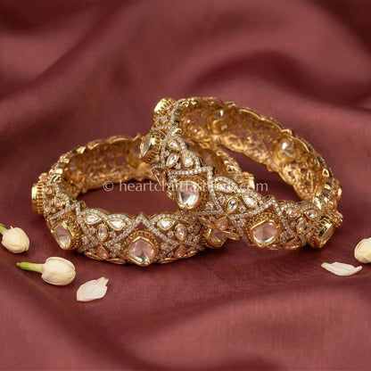 Champagne Gold Uncut Sunehri Kundan Patla