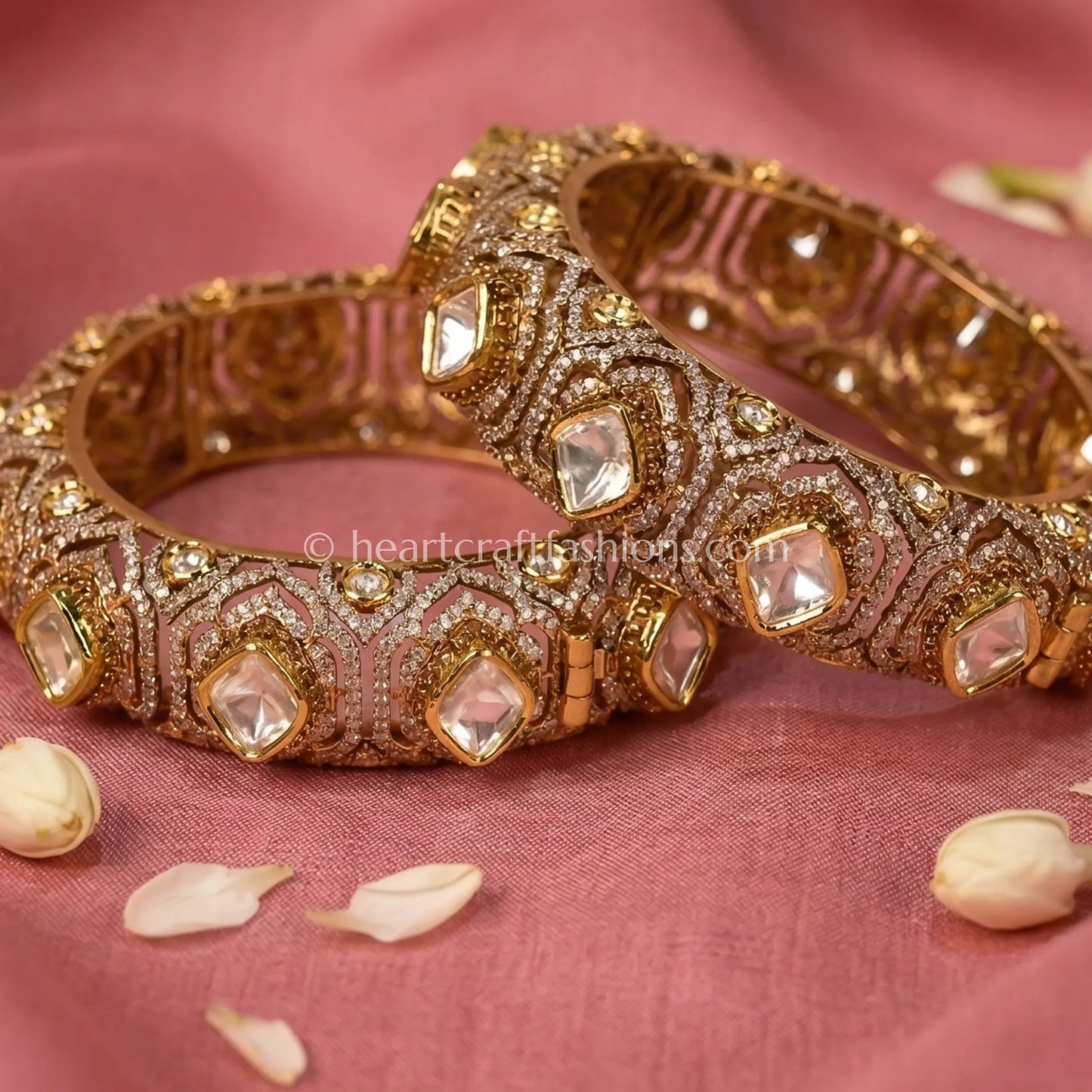 Champagne Gold Uncut Sunehri Kundan Patla