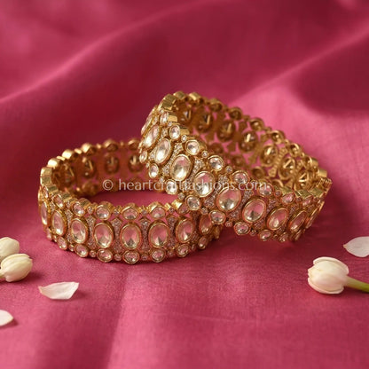 Champagne Moissanite Polki Patla