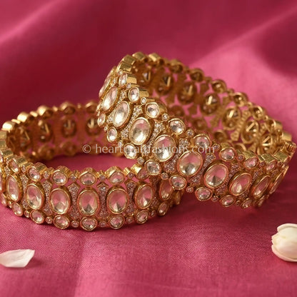 Champagne Moissanite Polki Patla