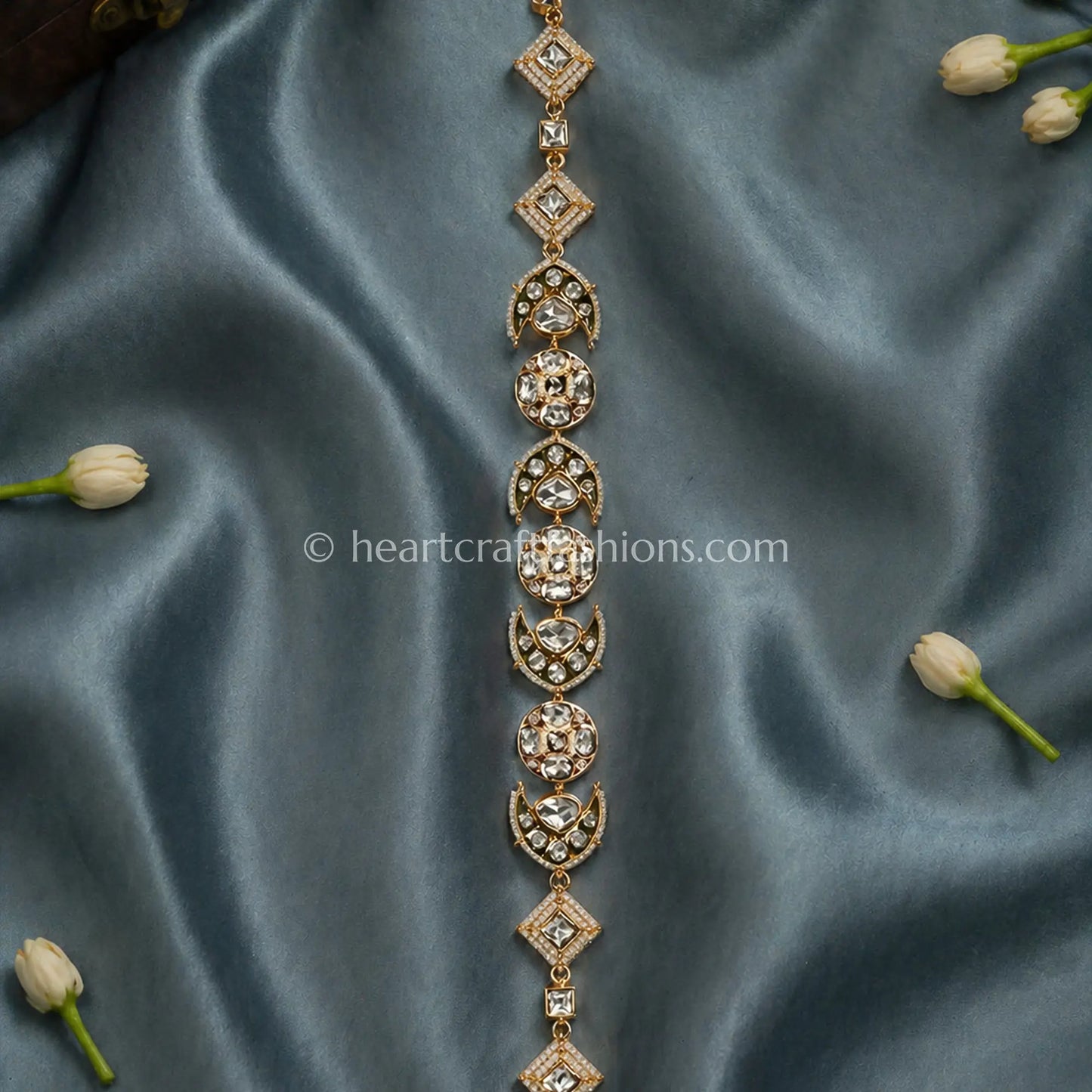 Chandrika Crystal Sunehri Kundan Sheesh Patti