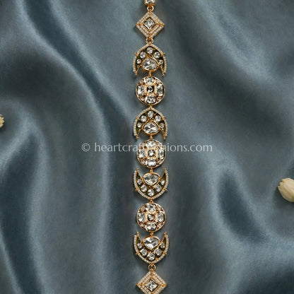 Chandrika Crystal Sunehri Kundan Sheesh Patti