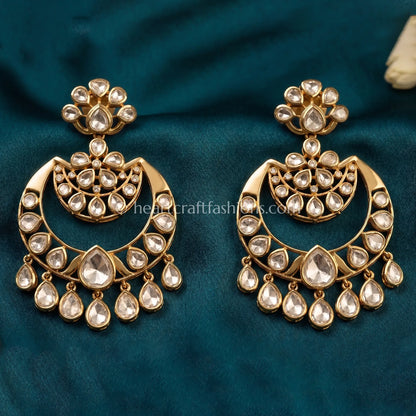 Chandrika Moissanite Polki Chandbalis