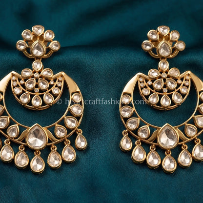 Chandrika Moissanite Polki Chandbalis