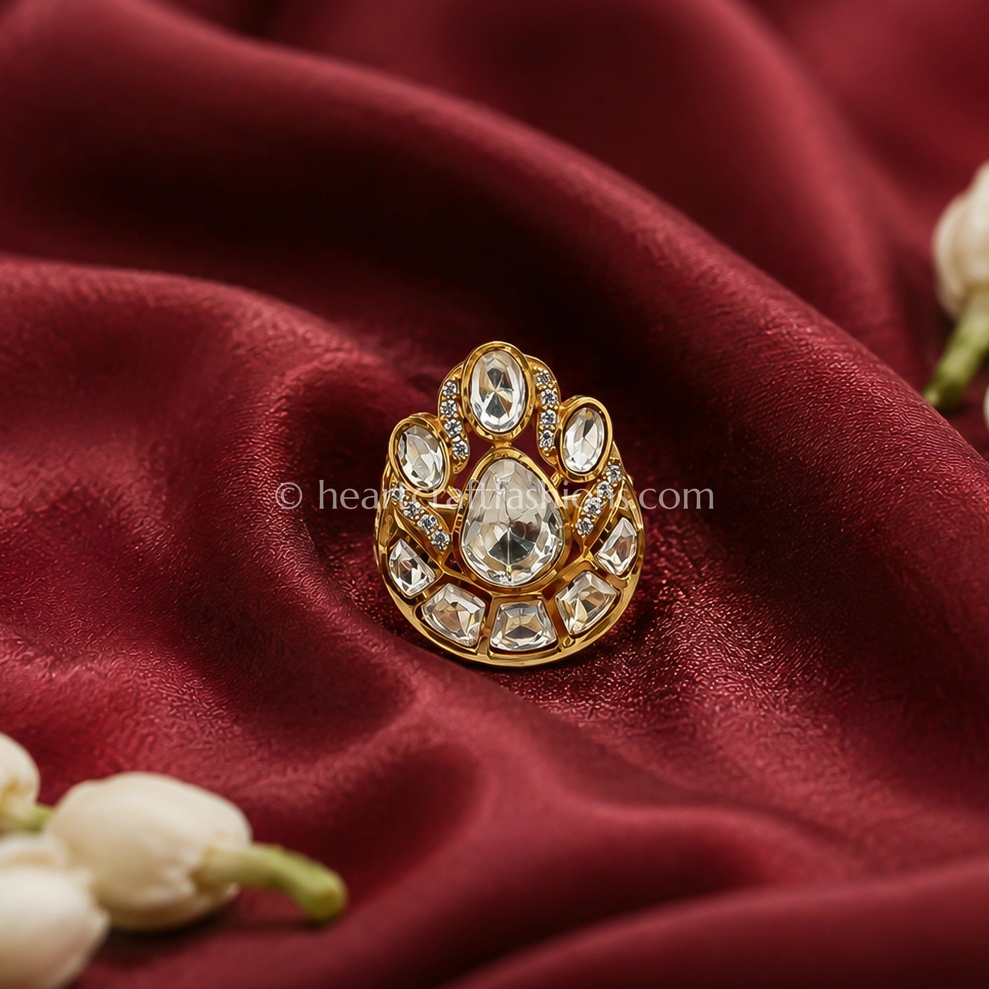 Chandrika Moissanite Polki Statement Ring