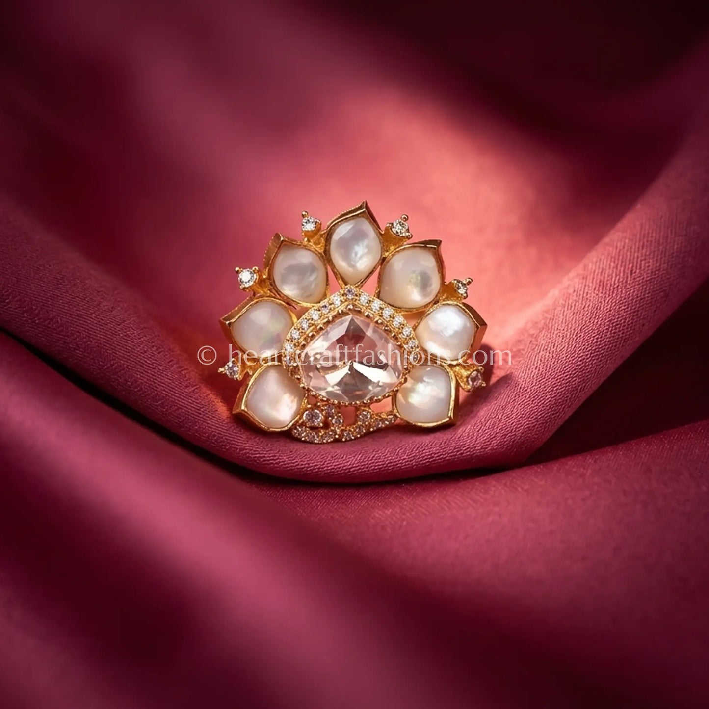 Chandrika Mother of Pearl Polki Ring