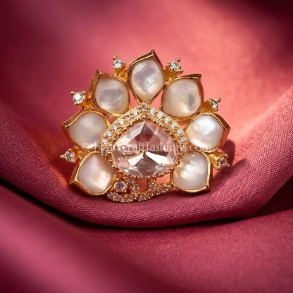Chandrika Mother of Pearl Polki Ring