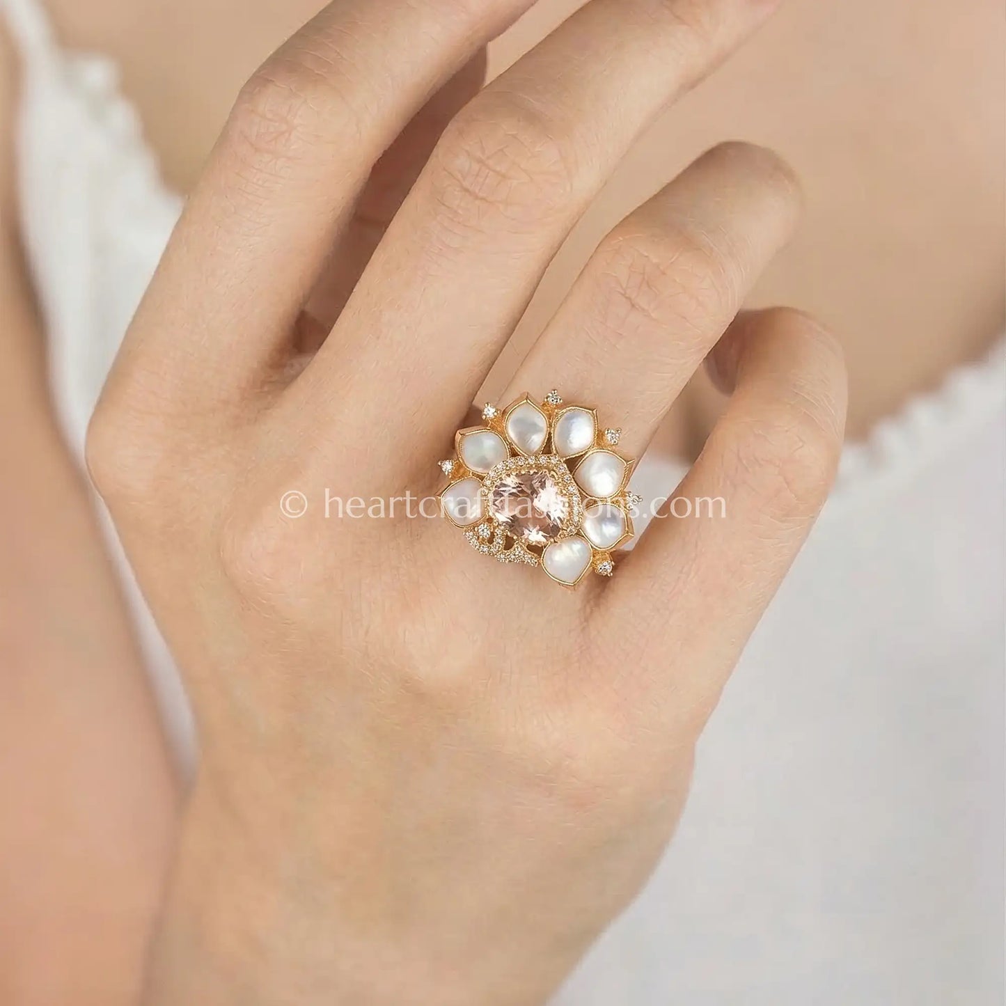 Chandrika Mother of Pearl Polki Ring