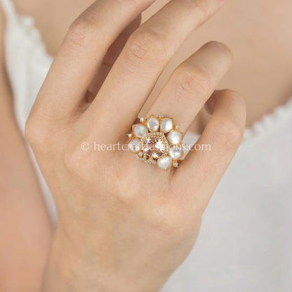 Chandrika Mother of Pearl Polki Ring