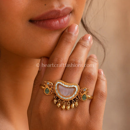 Chandrika Rose Quartz Amrapali Ring