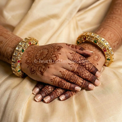 Classic Sunheri Kundan Bangles