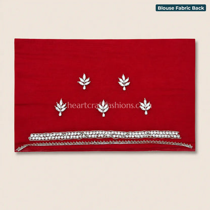 Classic Red Bandhani Chiffon Gota Patti Saree