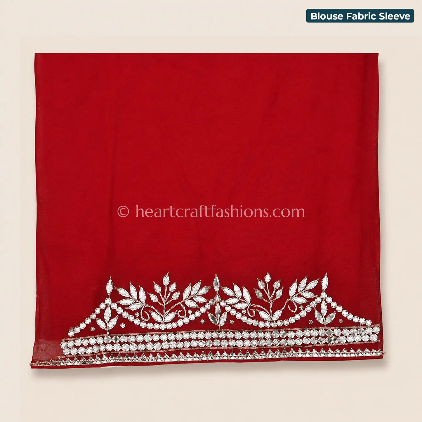 Classic Red Bandhani Chiffon Gota Patti Saree