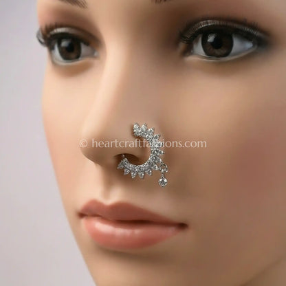 Crystal Halo Silver Nath
