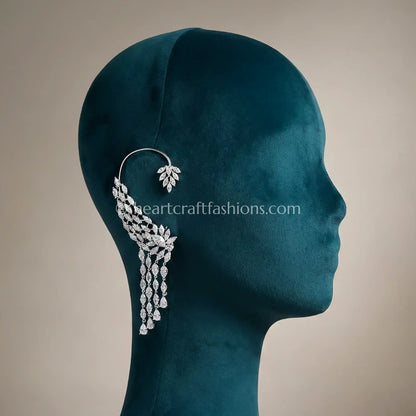 Crystal White Cascading Zircon Ear Cuff