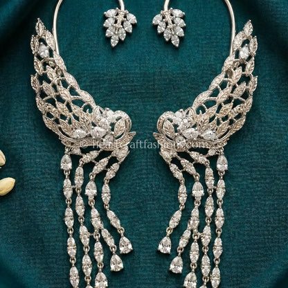 Crystal White Cascading Zircon Ear Cuff