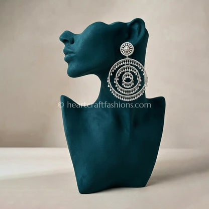 Crystal Mandala Statement Earrings