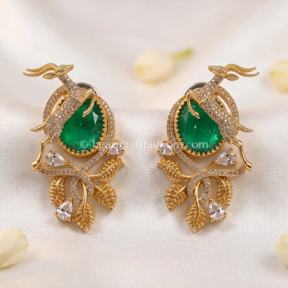 Deer Emerald Zircon Studs
