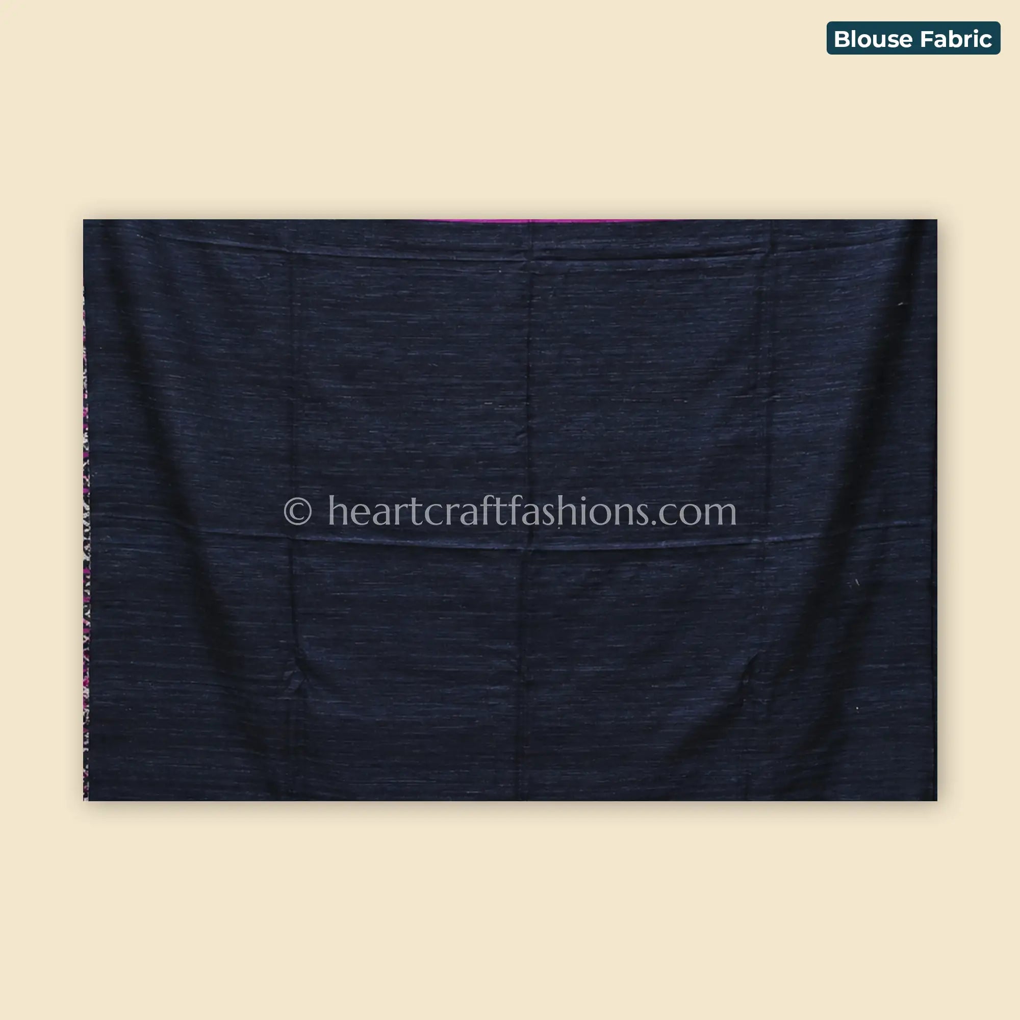 Desi Tusser Magenta & Black Madhubani Saree
