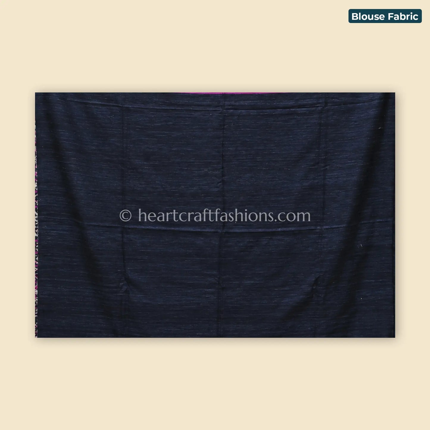 Desi Tusser Magenta & Black Madhubani Saree