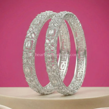 Diamond White Crystal Sparkle Openable Kada