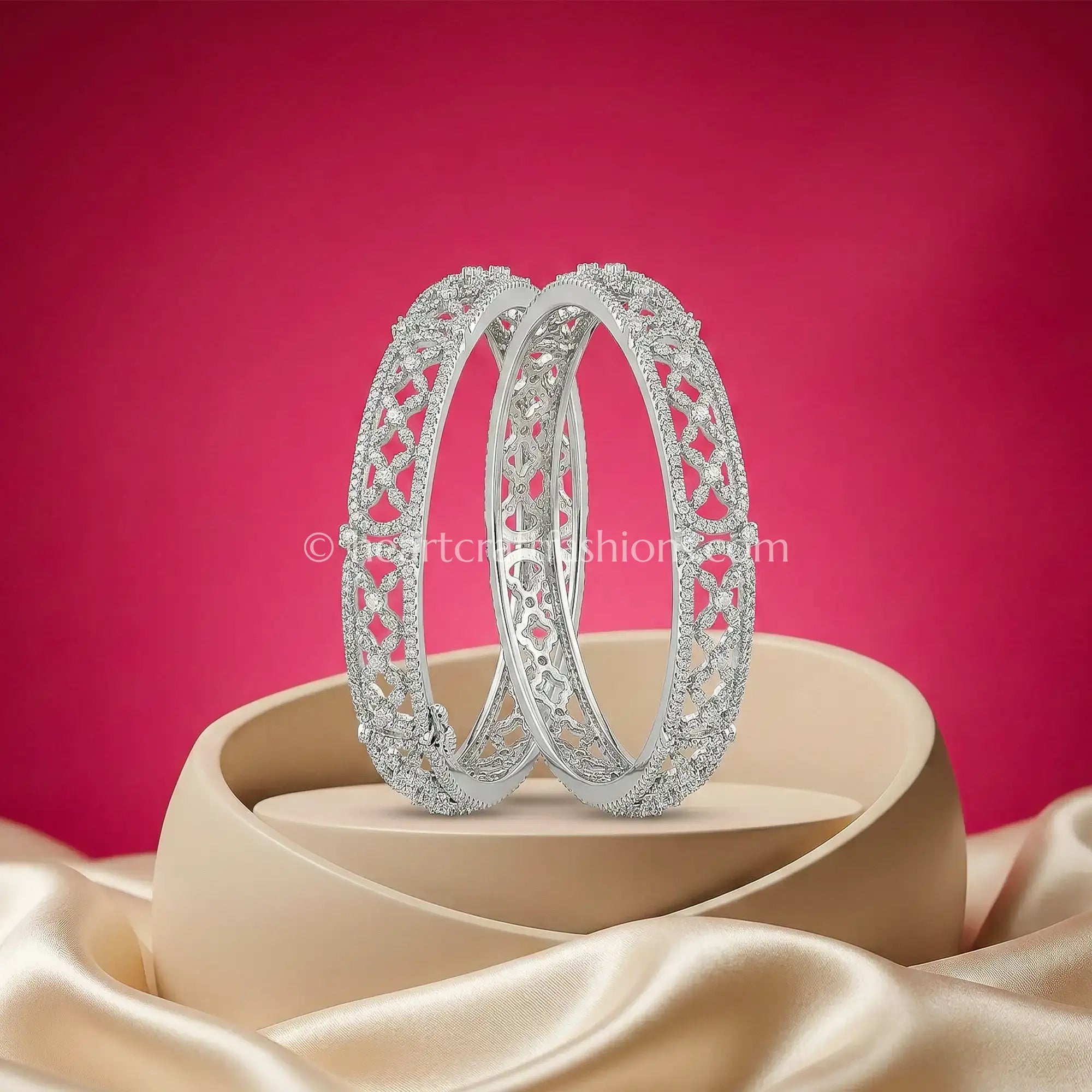 Diamond White Zircon Grace Openable Kada