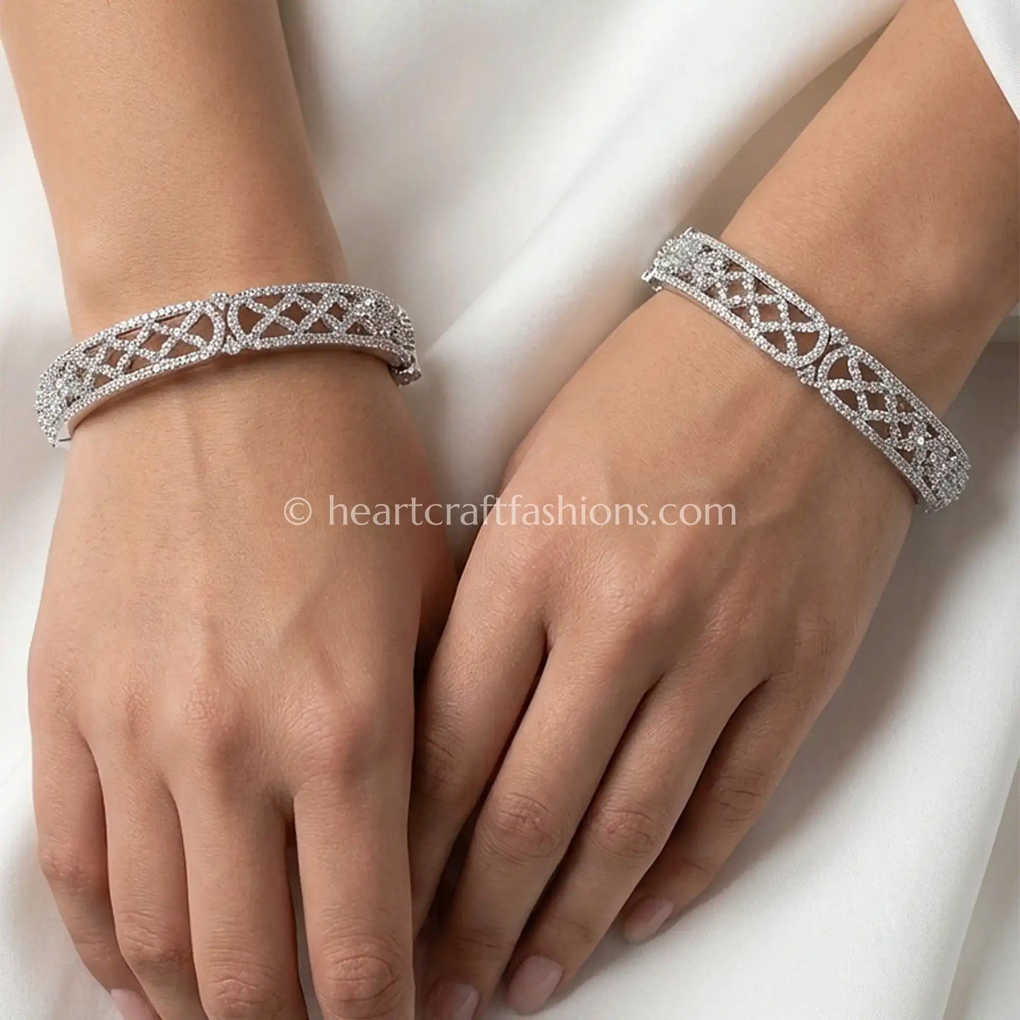 Diamond White Zircon Grace Openable Kada