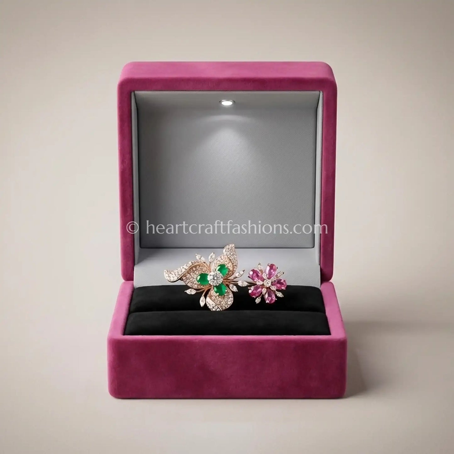 Dual Bloom Garden Statement Ring