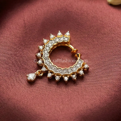 Dual Tone Crystal Crown Nath