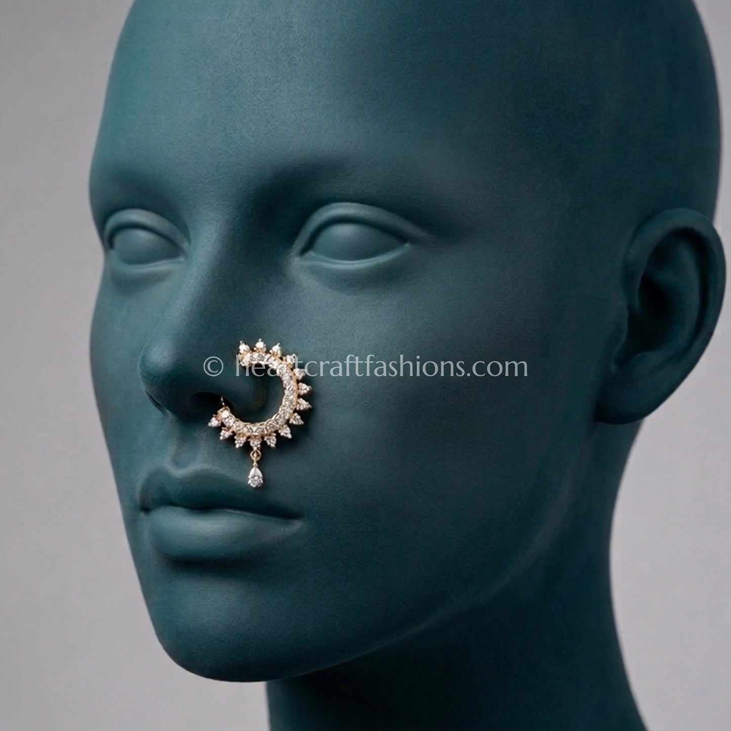 Dual Tone Crystal Crown Nath