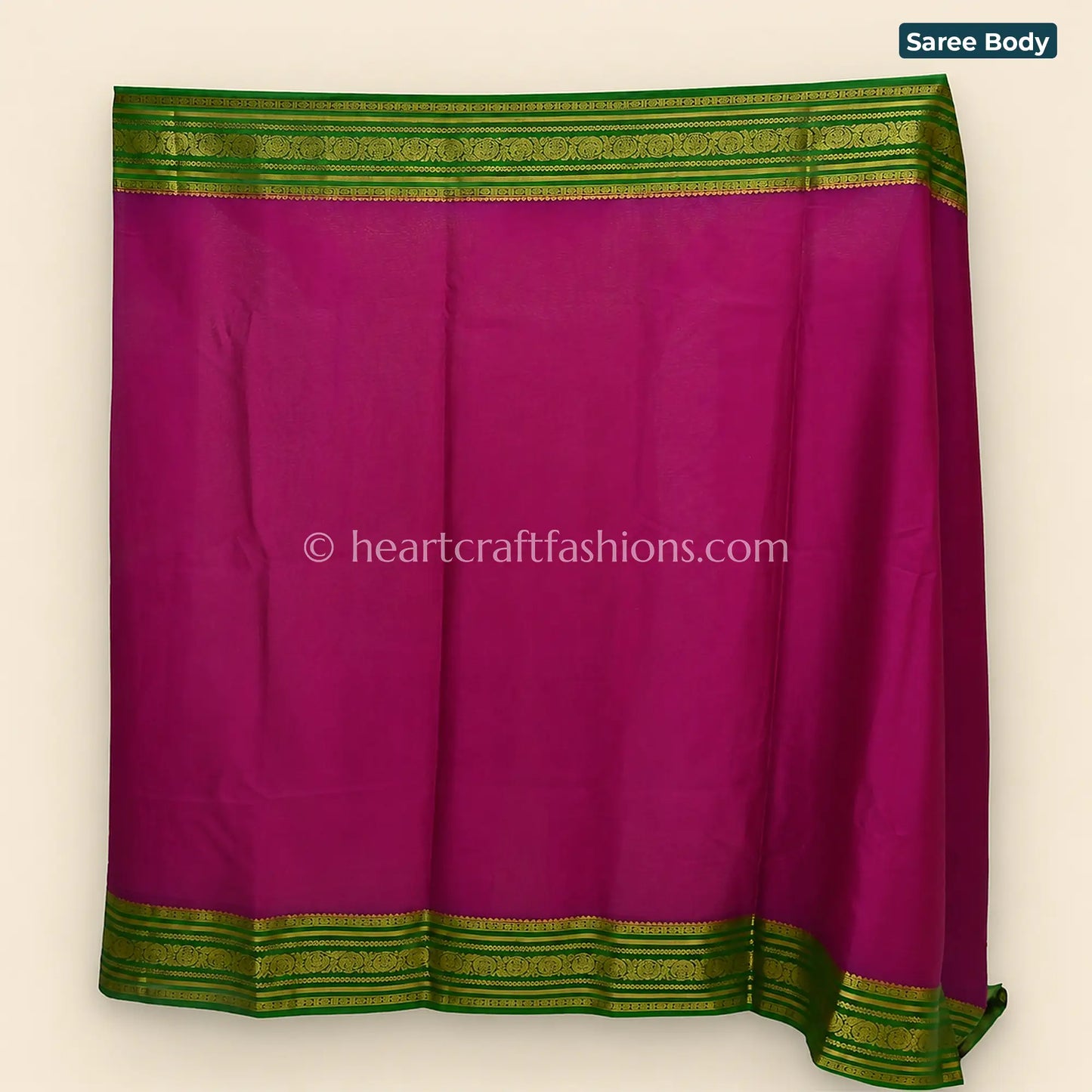 Elegant Emerald Green Bangalore Silk Saree