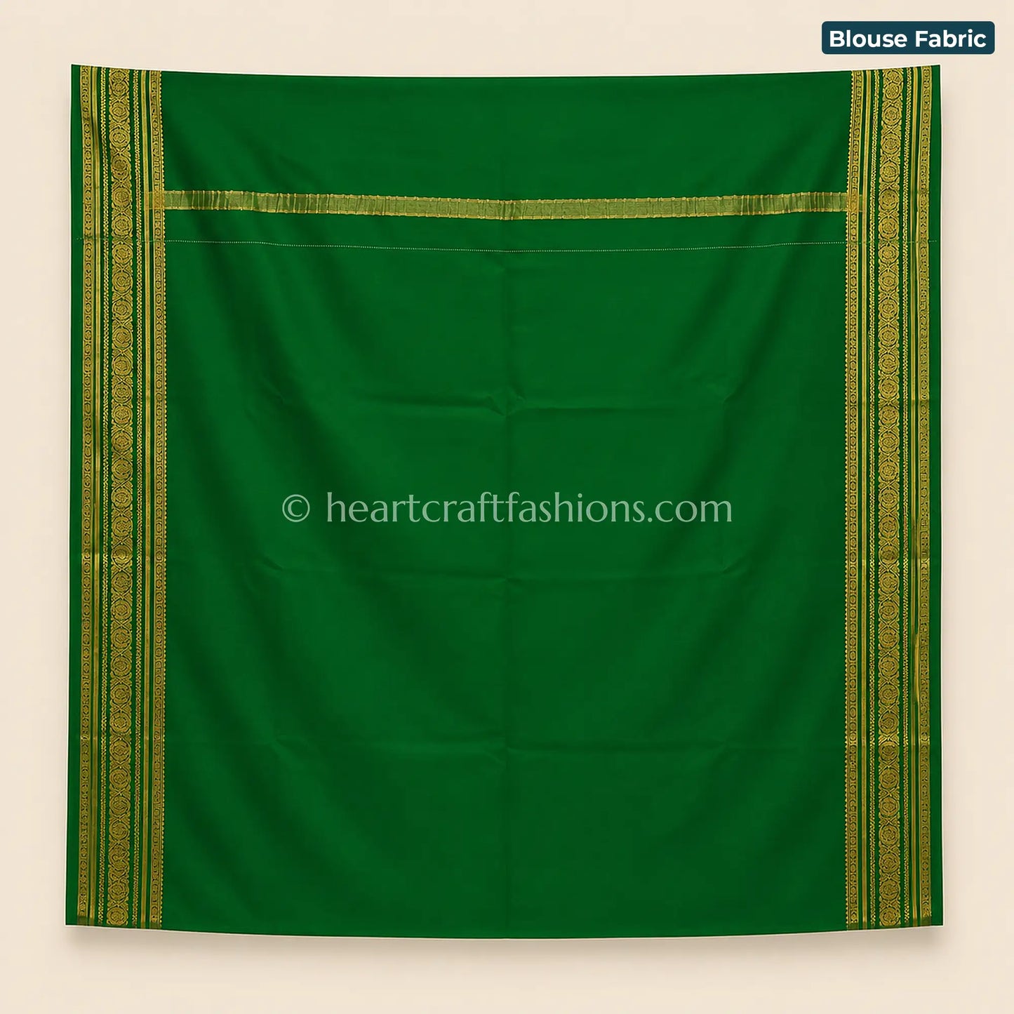 Elegant Emerald Green Bangalore Silk Saree