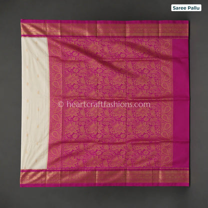 Elegant Rani Pink Bangalore Silk Saree
