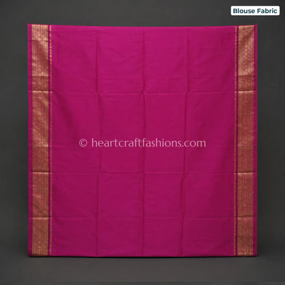 Elegant Rani Pink Bangalore Silk Saree