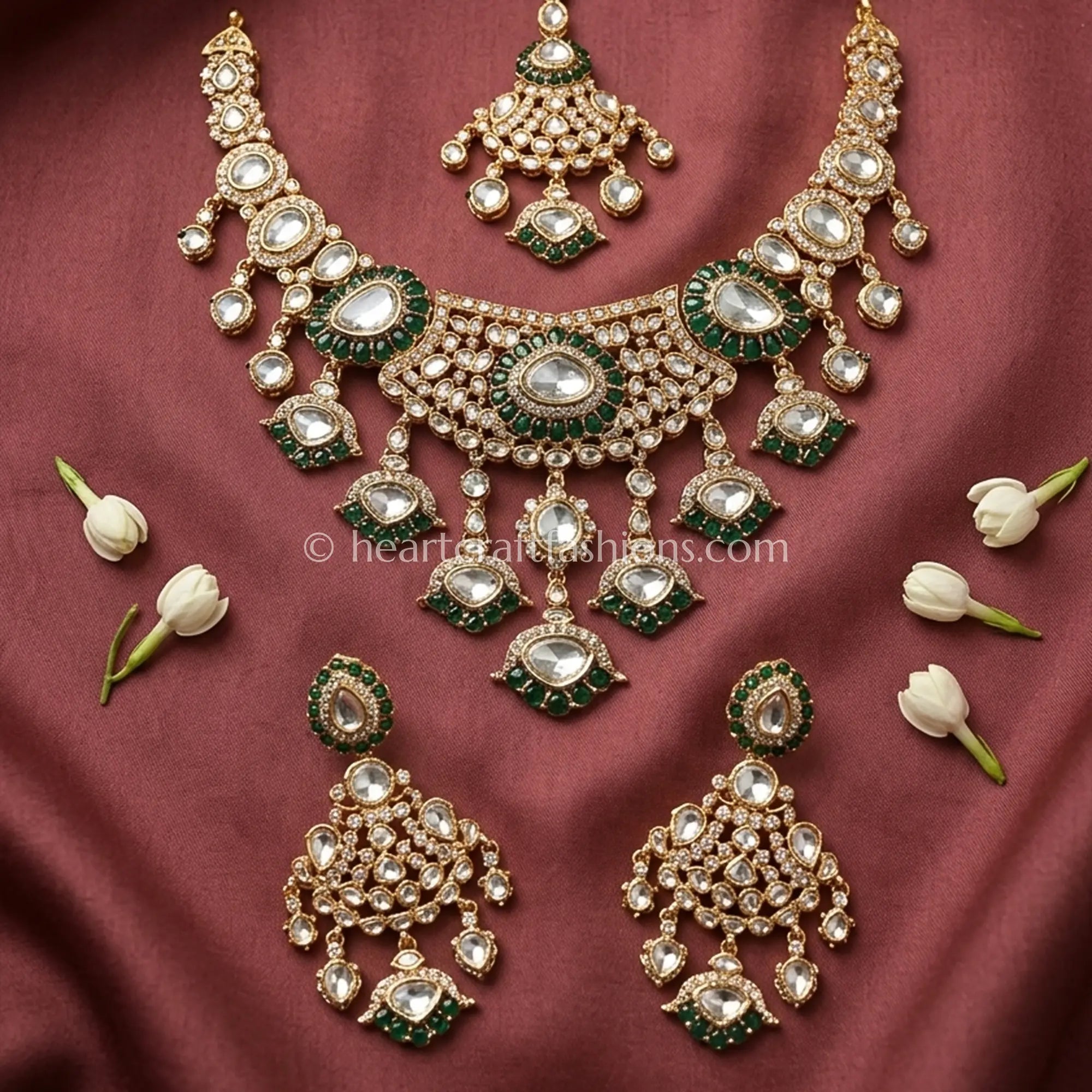 Emerald Dew Sunehri Kundan Bridal Necklace