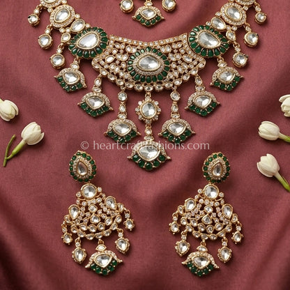 Emerald Dew Sunehri Kundan Bridal Necklace