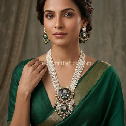Emerald Rajputana Ratnarang Kundan Rani Haar