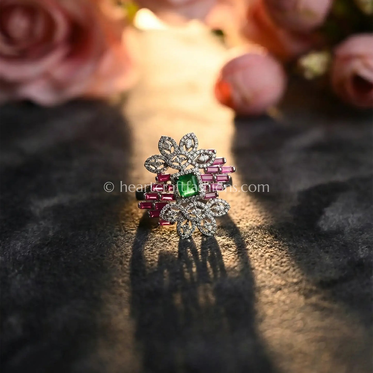 Emerald Rani Radiance Statement Ring