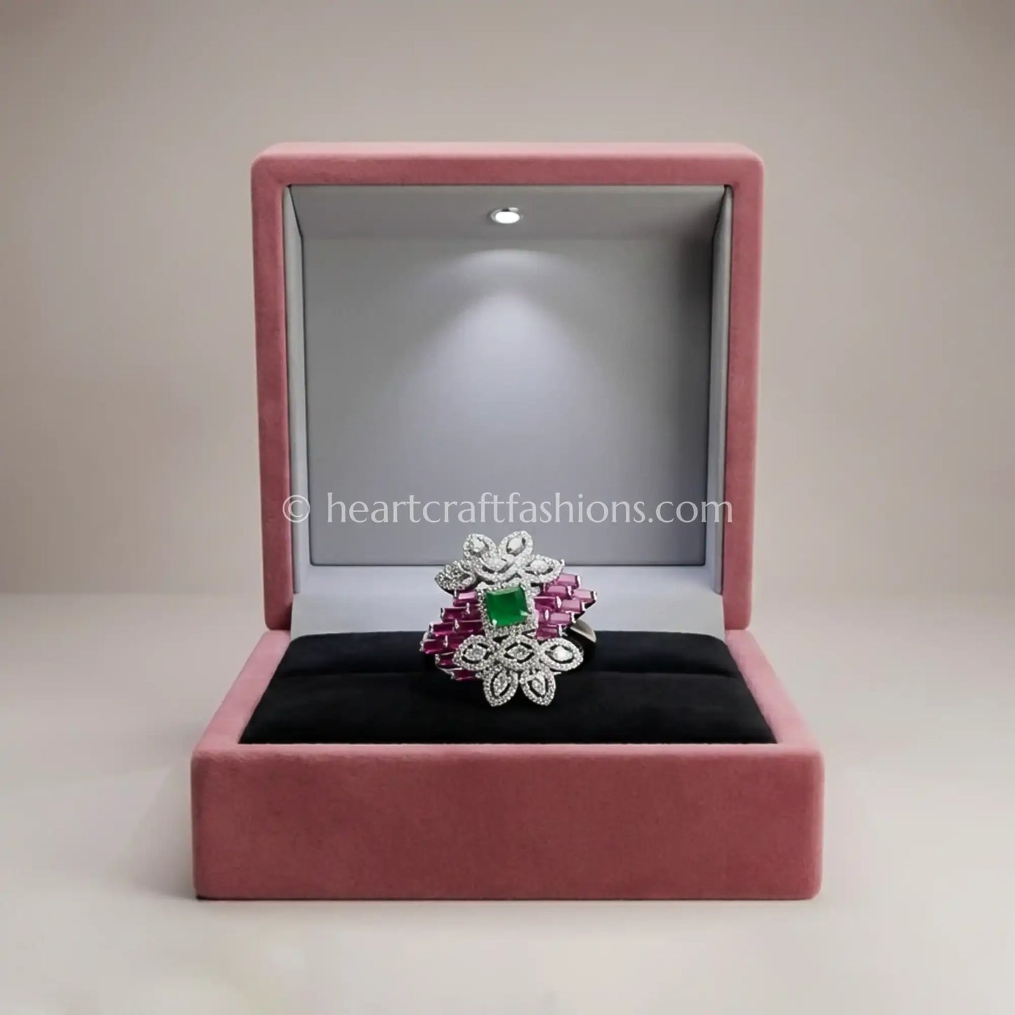 Emerald Rani Radiance Statement Ring