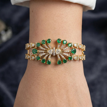 Emerald Royal Moissanite Double Layer Bracelet