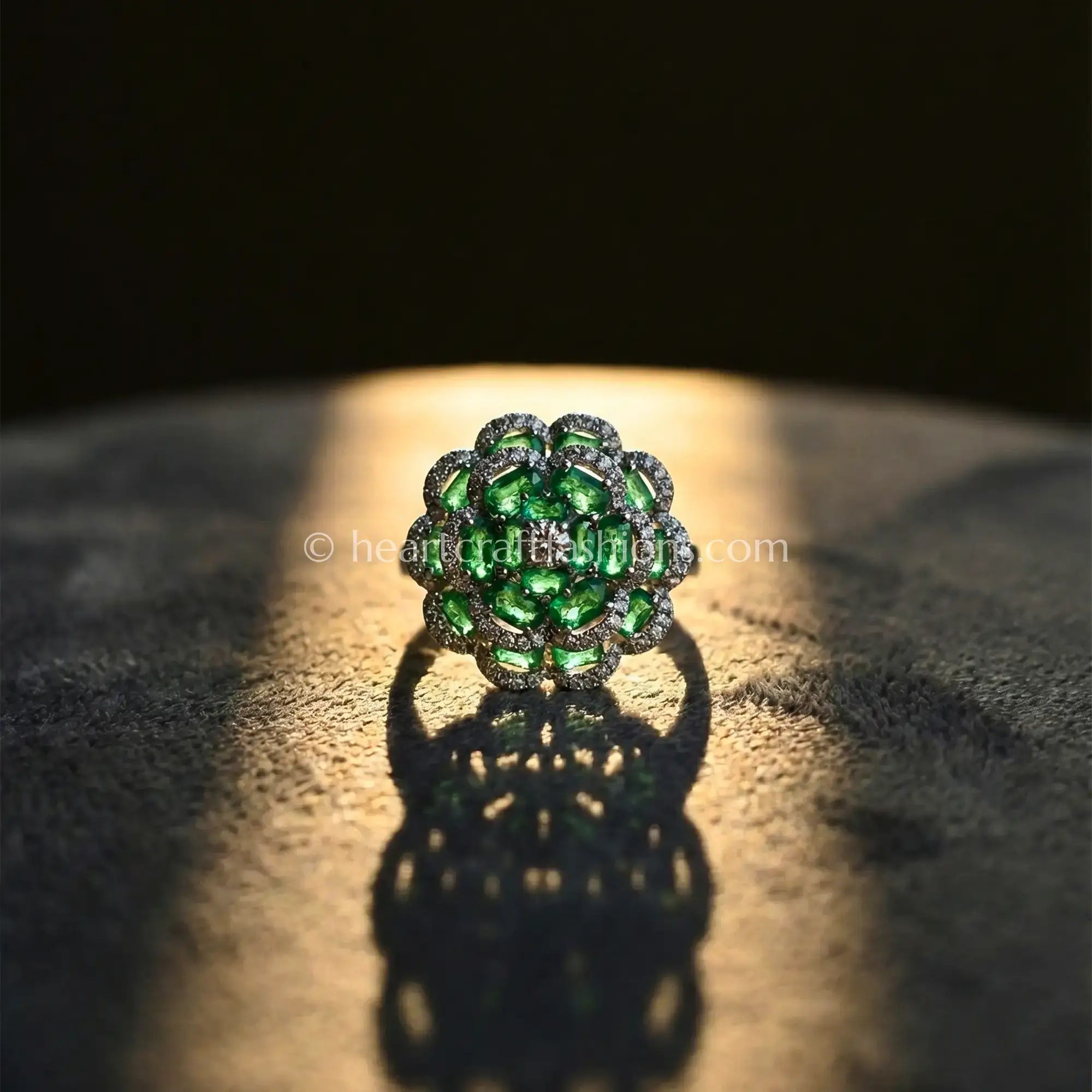 Emerald Royale Bloom Statement Ring