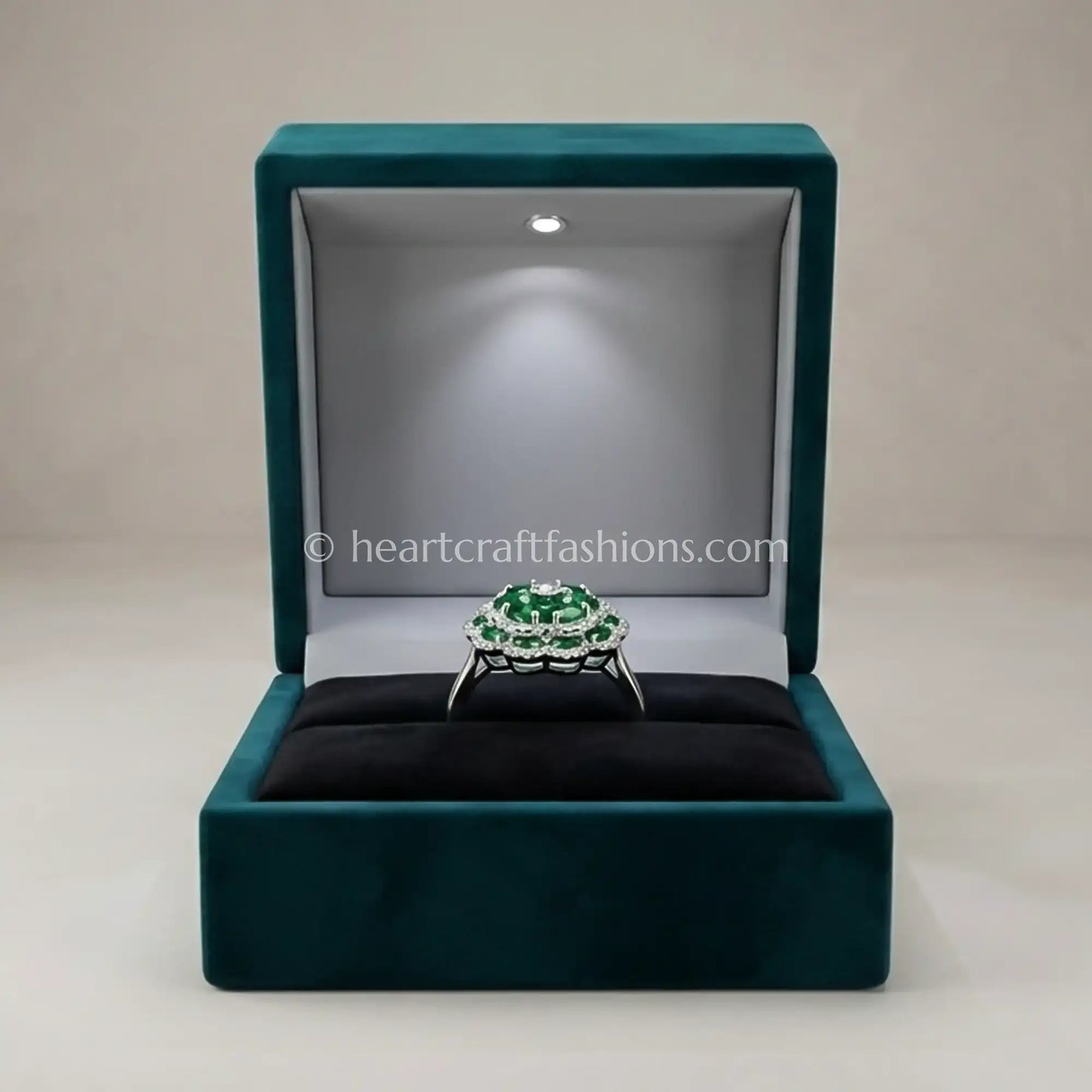 Emerald Royale Bloom Statement Ring