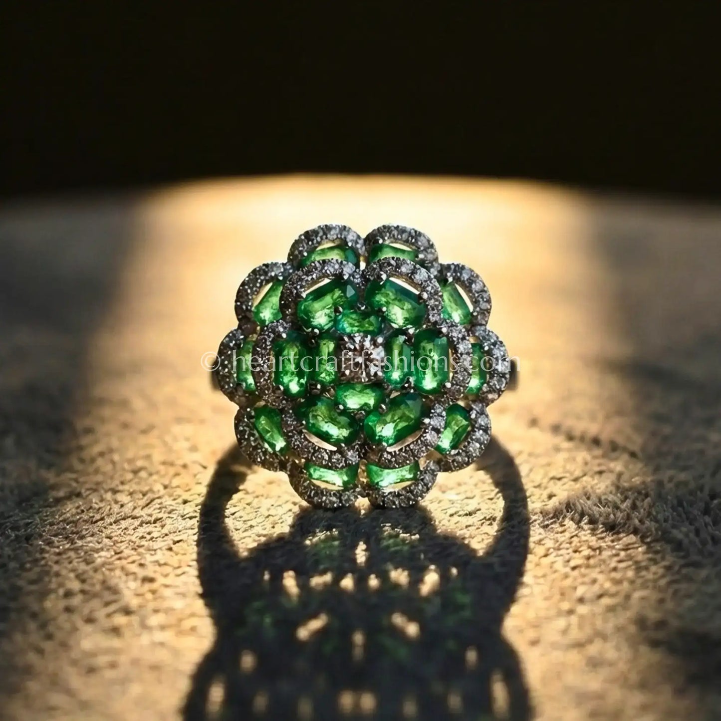 Emerald Royale Bloom Statement Ring