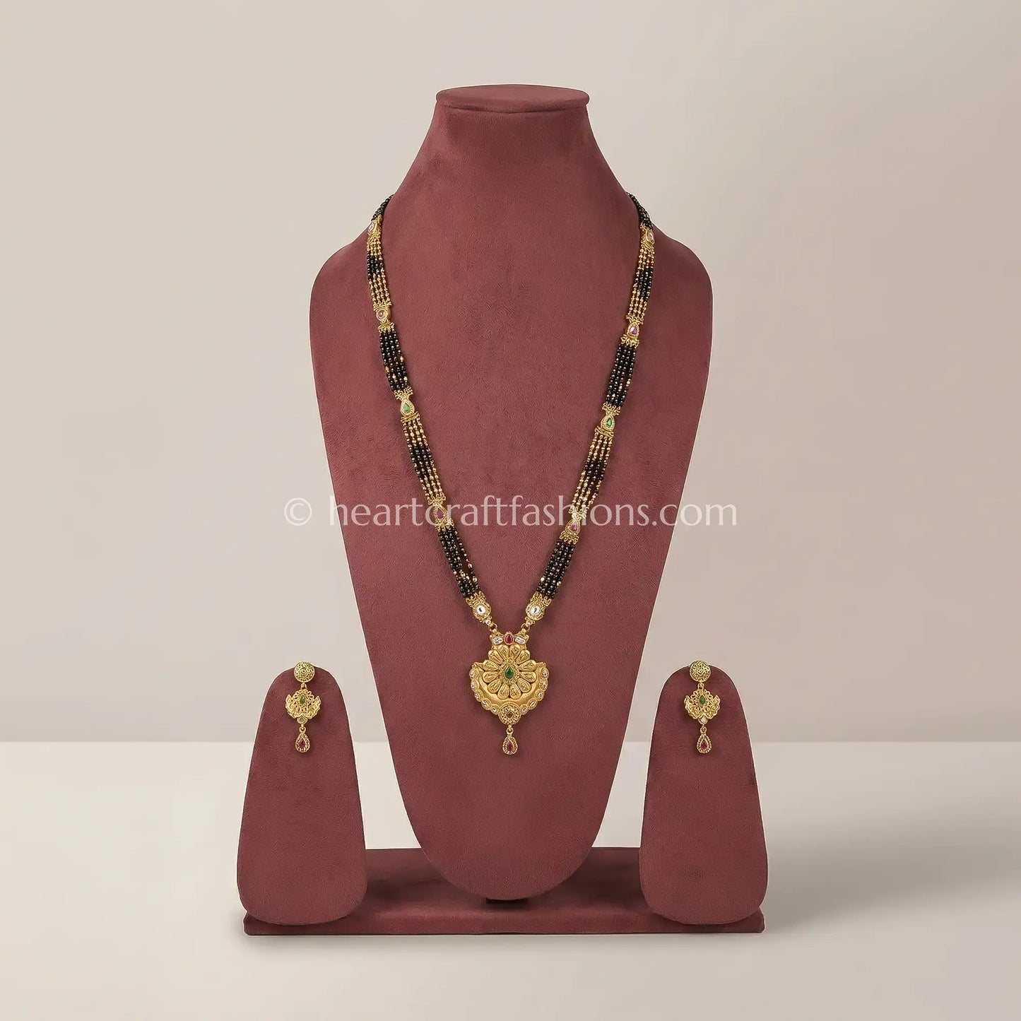 Floral Pendant Mangalsutra Set